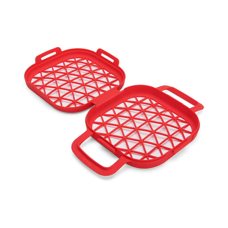 Instant Vortex Official Silicone Flippable Grill Cage, One size, Red